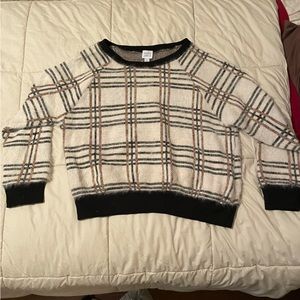 Peyton jensen bronze plaid winter sweater